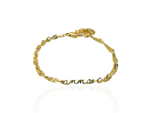 my letra | Amma armband m/wave keðju