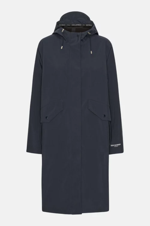 Ilse Jacobsen | Síð Softshell Regnkápa | Dark Indigo